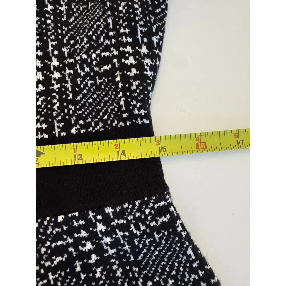 Kate Spade Out West Mod Plaid Sleeveless Black Fit N Flare Dress Medium Wool